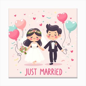Just Married 2 Canvas Print