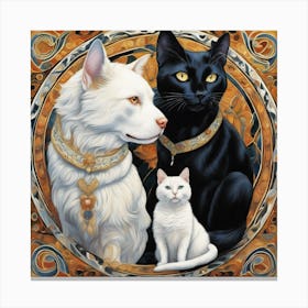 Three Cats Canvas Print