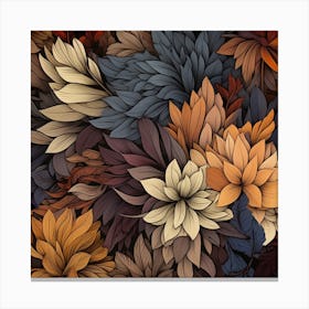 Abstract Floral Pattern 1 Canvas Print