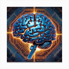 Digital Brain 10 Canvas Print