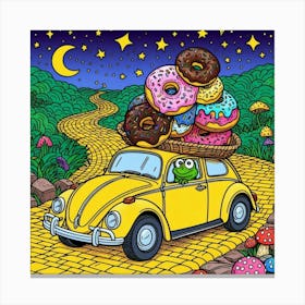 Donuts On The Road 1 Canvas Print