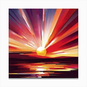 Sunset Over The Water 9 Canvas Print