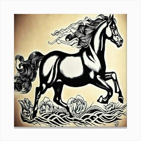 Horse Tattoo 1 Canvas Print