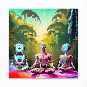 Meditation In The Forest 1 Canvas Print