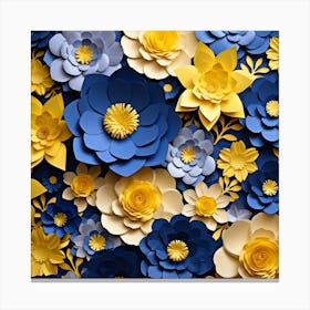 Paper Flower Wall Art 2 Canvas Print