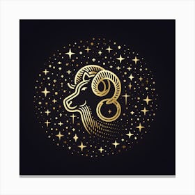 A Zodiac symbol, Capricorn 3 Canvas Print