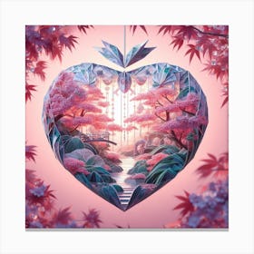 Origami Heart Canvas Print