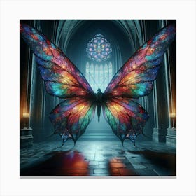 Butterfly In A Church Canvas Print