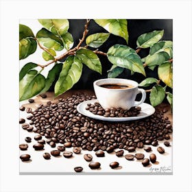 Coffee Beans 220 Canvas Print