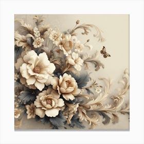 Floral Wallpaper Canvas Print