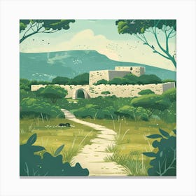 Castle In The Woods Canvas Print