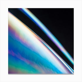 Close Up Of A Vibrant Holographic Pattern Shimmering With Iridescent Colors Against A Minimalist Ba (3) Canvas Print