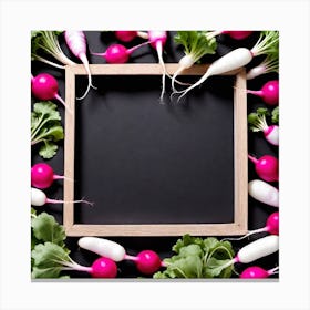 Radishes In A Frame 10 Canvas Print