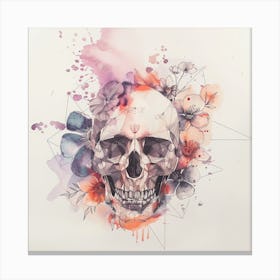 Skull And Flowers Canvas Print Canvas Print