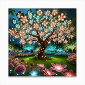 Lighted Tree Canvas Print