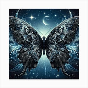 Black Butterfly Art 3 Canvas Print