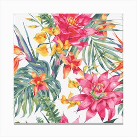 Tropical Flowers Canvas Print