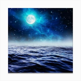 Abstract Dream Astronomy Landscape Celestial Ocean Cloud Halloween Light Moon Full Moon W (24) Canvas Print