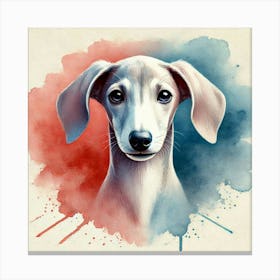 Watercolor Whippet 4 Canvas Print