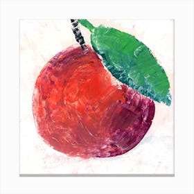 Red Fruit - acrylic painting square fruit food kitchen art still life Canvas Print