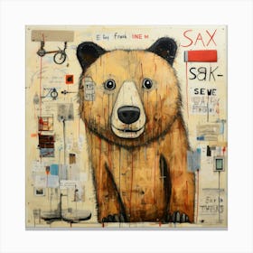 Abstract Bear 1 Canvas Print