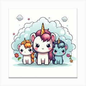 Cute Unicorns 1 Canvas Print