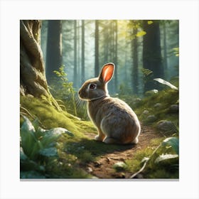 Rabbit In The Forest 96 Canvas Print