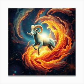 Zodiac Ram 36 Canvas Print