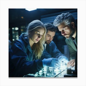 Group Of Scientists Working In Laboratory 1 Canvas Print