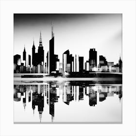 Black And White Cityscape 18 Canvas Print