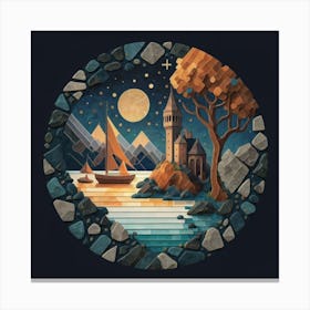 Sailor In The Moonlight Canvas Print