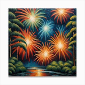 Fireworks In The Sky Canvas Print