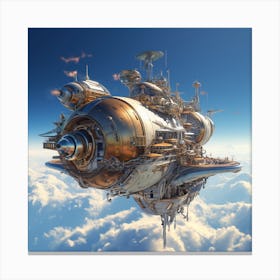 Spaceship In The Sky Canvas Print