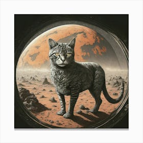 Cat On Mars 1 Canvas Print