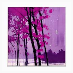 Purple Trees 1 Canvas Print