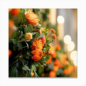 Festive Easter Decorations In A Church Editorial Photography Canvas Print