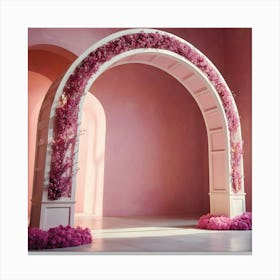 Pink Wedding Arch 5 Canvas Print