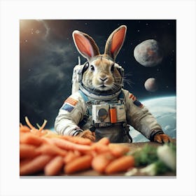 Rabbit In Space 3 Canvas Print