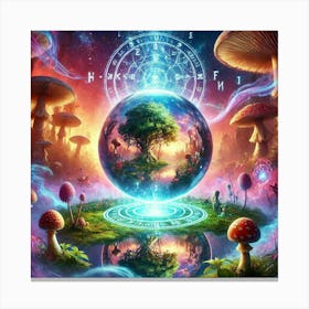 Psychedelic Mushroom Painting Canvas Print