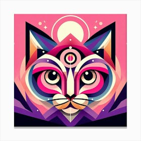 Oliver Low Poly Cat 1 Canvas Print