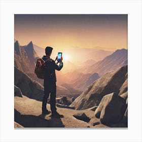 Man Taking A Selfie Canvas Print