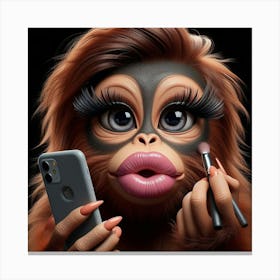 Orangutan Makeup Canvas Print