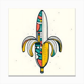 Banana Art Illustration 1 Canvas Print