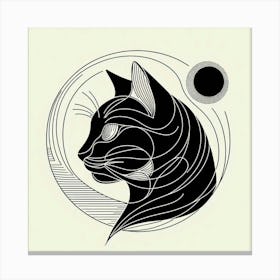 Cat In A Circle Canvas Print