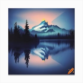 Icy Mountain Peak Canvas Print