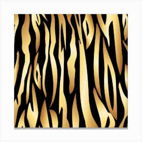 Gold Tiger Stripes Canvas Print