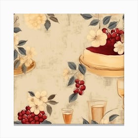 Apricots And Cherries Canvas Print