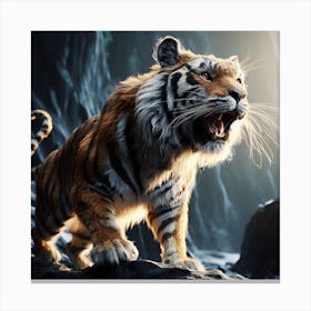 Tiger In The Jungle Canvas Print