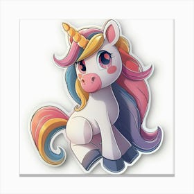 Unicorn Sticker 15 Canvas Print