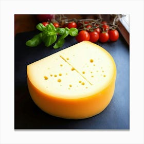 Cheese On A Cutting Board Canvas Print